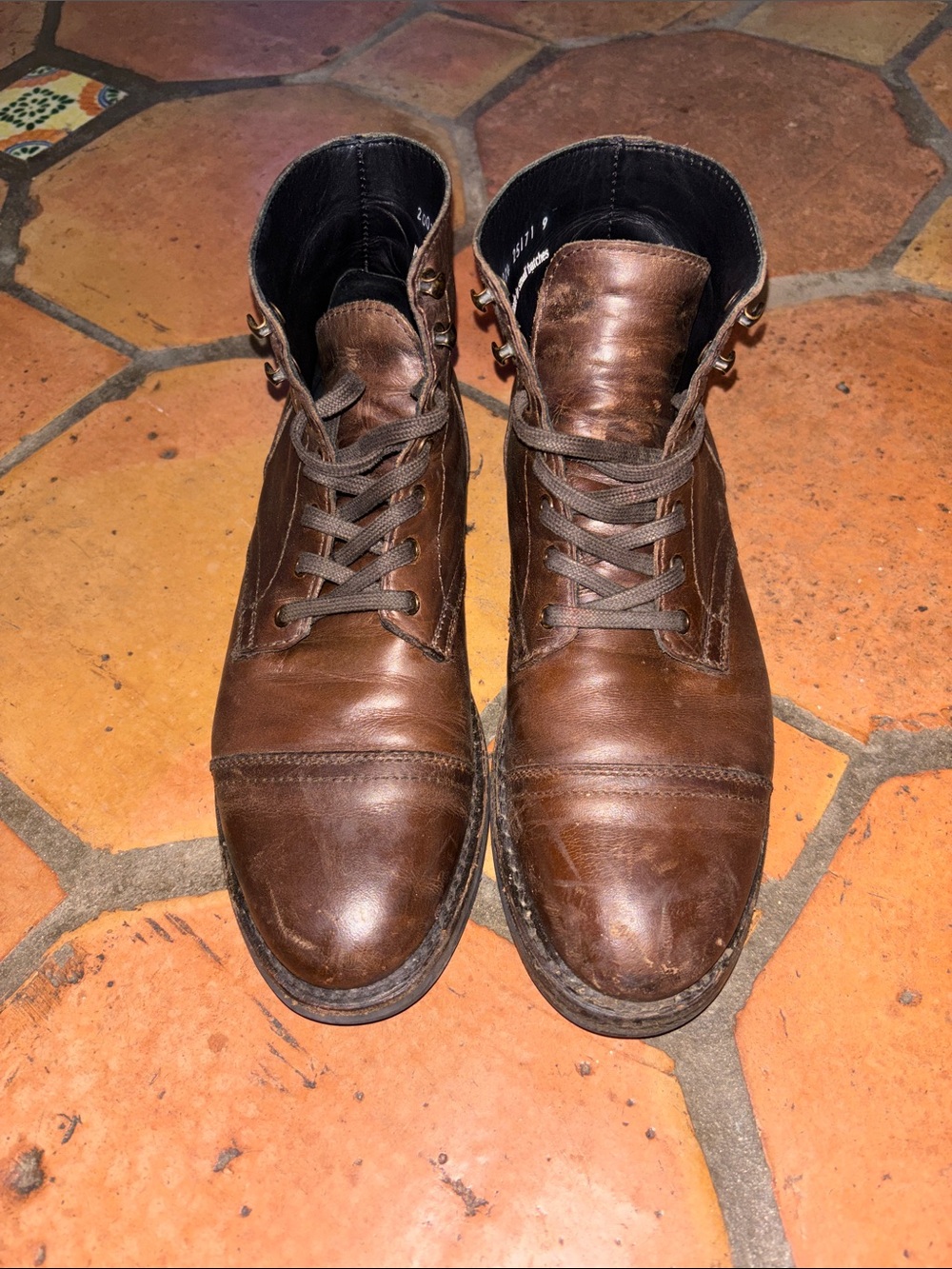 Men's Thursday Captain Brown Leather Lace-Up Boots